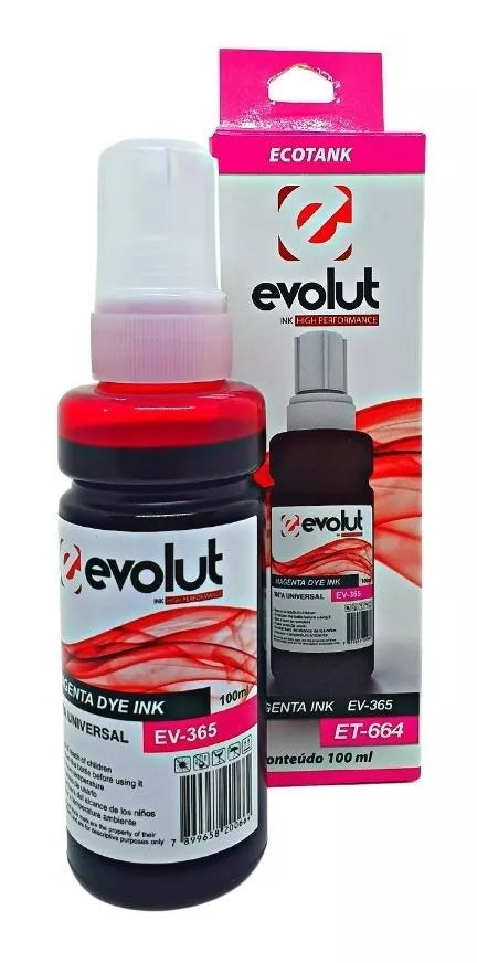 Refil Evolut Para Epson Magenta 664