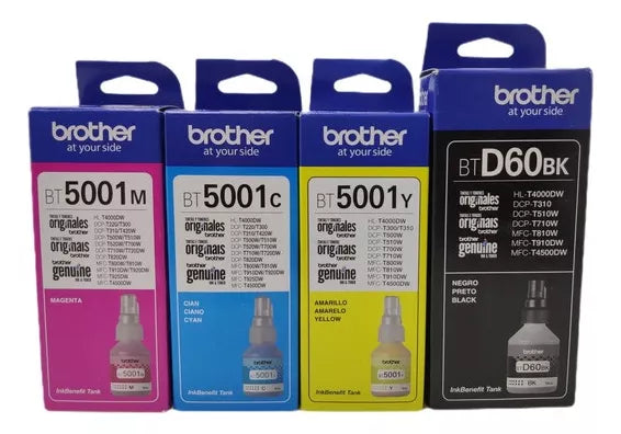 Kit 4 Refil Brother Btd60bk Bt5001 Cmyk Original