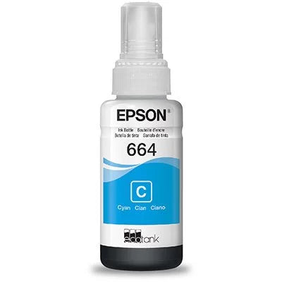 Garrafa Epson para Ecotank Ciano 664