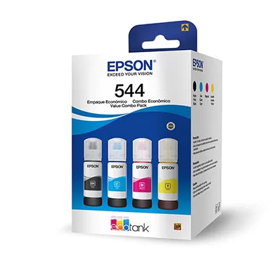 Kit Garrafa Epson T544 para Ecotank Preto, Ciano, Magenta, Amarelo - 1 UN