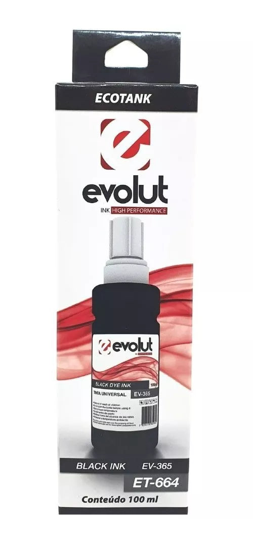 Refil Evolut Para Epson Preta 664